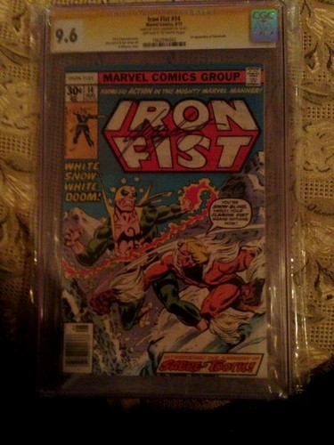 Iron Fist 14 CGC SS 96 Signed by Chris Claremont fist app SabreTooth