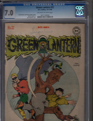 DC GOLDEN AGE GREEN LANTERN 22 CGC 70 FNVF HIGH GRADE OFFWHITE TO WHITE PAGES