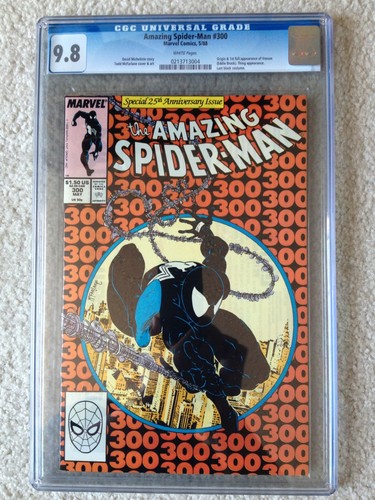 Amazing SpiderMan 300 CGC 98 NMMT 1st Appearance Venom WHITE Pages Marvel