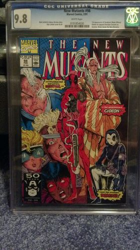 New Mutants 98 CGC 98 1st Deadpool NM Mint White Pages XMen Cable  XForce 