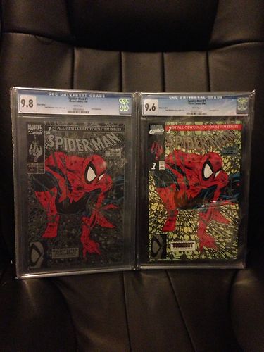 Spiderman 1 Platinum Cgc 96 And Silver CGC 98