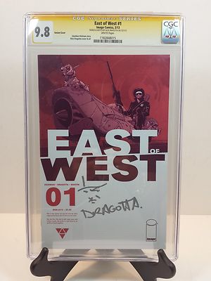 EAST OF WEST 1 CGC SS 98 RRP C2E2 RETAILER VARIANT SIGNED BY NICK DRAGOTTA