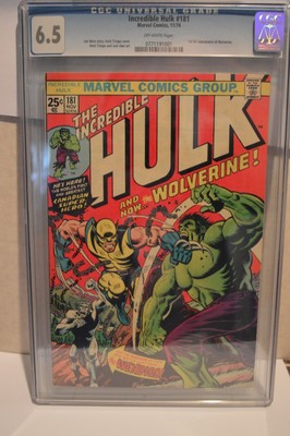 Incredible Hulk 181 First Full Wolverine CGC 65 off white Pages