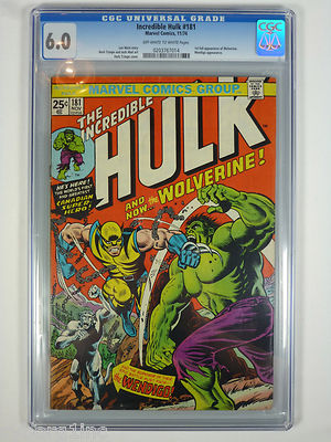 Incredible Hulk 181 CGC 60 OWW Pages 1974 1st Full appearance of Wolverine
