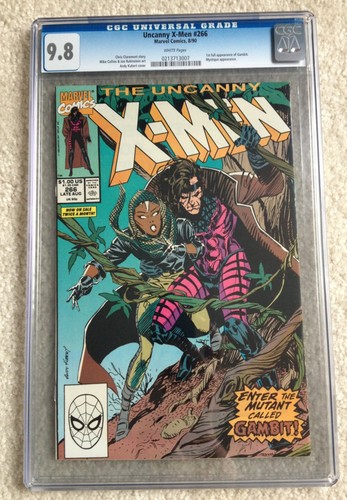 Uncanny XMen 266 1st Gambit CGC 98 0213713007 NMMT Marvel Comic WHITE PAGES