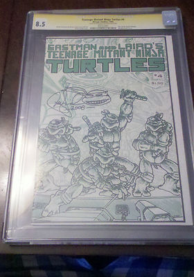 EASTMAN AND LAIRDS TEENAGE MUTANT NINJA TURTLES 4 FIRST PRINT CGC 85 SIG SER