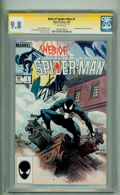 WEB OF SPIDERMAN 1 CGC 98 SS STAN LEE