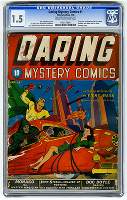 Daring Mystery Comics 1 CGC 15 Bondage Schomburg Simon Timely Golden Age Comic