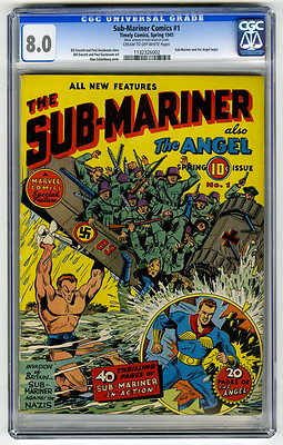 SubMariner Comics 1 CGC 80 Nazi WWII Schomburg Everett Timely Golden Age