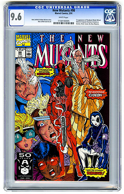 New Mutants 98 CGC 96 WHITE 1st Deadpool App Marvel Copper Age Comic XMen