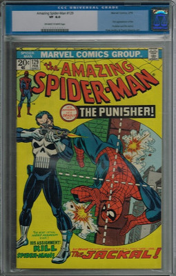 AMAZING SPIDERMAN 129 CGC 80 VF 1ST PUNISHER 1974 MARVEL BRONZE