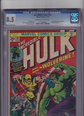 Hulk 181 CGC 85 VF Free Shipping