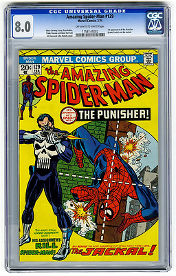 Amazing SpiderMan 129 CGC 80 OWW 1st Punisher App Marvel Bronze Age Comic