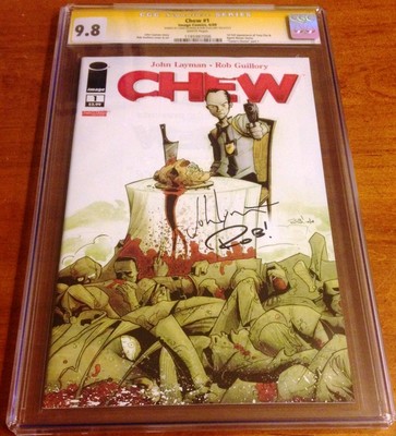 Chew 1 1st print CGC SS 98 SIGNED John Layman Rob Guillory Image 1st Tony Chu 