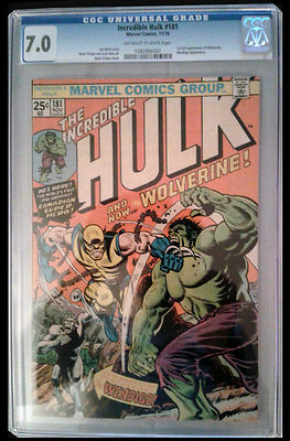 THE INCREDIBLE HULK 181 CGC 70 NO RESERVE 1ST FULL APPEARANCE OF WOLVERINE