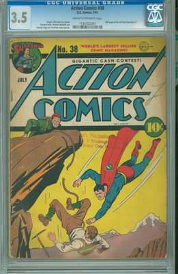 Action Comics 38 CGC 35 VG Superman DC 1941