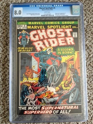 Marvel Spotlight 5 CGC 80 OWW Origin  1st Ghost Rider Marvel Bronze Age Comic