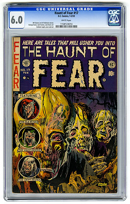 Haunt of Fear 17 CGC 60 WHITE Pre Code Horror Kamen Davis EC Golden Age Comic