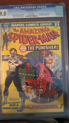 Marvel 1974 Amazing SpiderMan 129 CGC 90  1st Punisher WHITE pages