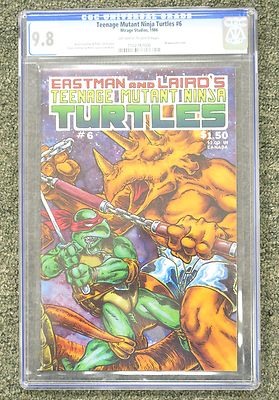 1986 Teenage Mutant Ninja Turtles TMNT 6 Comic Book CGC 98 NMMT