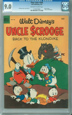 Four Color 456 CGC 90 VFNM Dell 1953 OWW 2nd app Uncle Scrooge Carl Barks