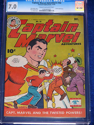 Captain Marvel Adventures 50 Dec 1945 Fawcett cgc 70 Golden AGE Gem RARE