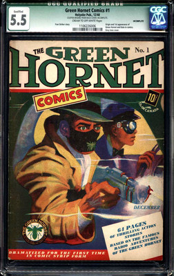 GREEN HORNET COMICS 1 CGC FN 55  1st Appearance  ORIGIN  1940  Very SCARCE
