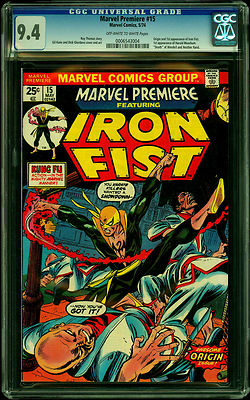 Marvel Premiere 15 CGC 94 1974 Key  1st AppOrigin Iron Fist 
