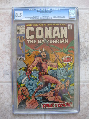 Marvel  Conan the Barbarian No 1 CGC 85 The Coming of Conan 1970  King Kull