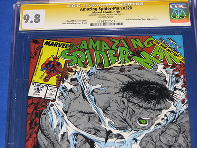 Amazing Spiderman 328 CGC 98 Signature Series signed by Todd McFarlane
