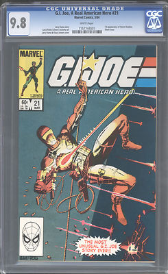 G I JOE 21 CGC 98 WHITE PAGES 1984 SILENT ISSUE STORM SHADOW