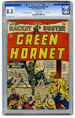 Green Hornet Comics 47 CGC 85 OW Last Issue Al Avison Harvey Golden Age Comic