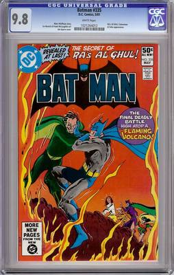 BATMAN 335 CGC 98 WHITE PAGES RAS AL GHUL CATWOMAN TALIA