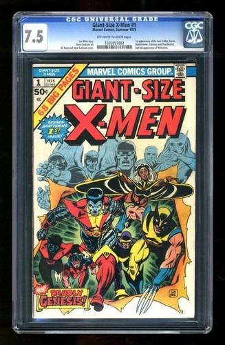 GiantSize XMen 1 CGC 75 1st app Storm Nightcrawler  Wolverine as XMen