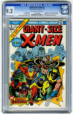 Giant Size XMen 1 CGC 92 1st New XMen 2nd Wolverine Marvel Bronze Age Comic