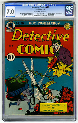 Detective Comics 76 CGC 70 OWW Batman Joker Kirby Simon DC Golden Age Comic