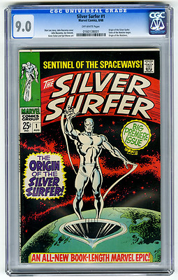 Silver Surfer 1 CGC 90 OW Origin Buscema Marvel Bronze Age Comic