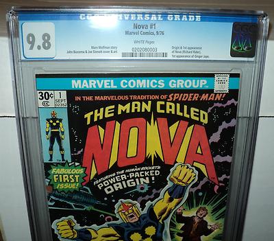 Nova 1 CGC 98 WHITE Pages Origin1st Appearance Nova 1976 id 8653