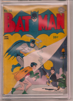 Batman  14 Golden Age CGC 30 SS Signed by Jerry Robinson