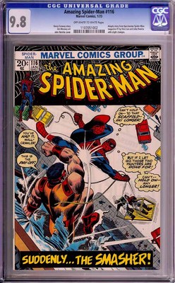 AMAZING SPIDERMAN  116 CGC 98 NMMY OWW PAGES HIGHEST GRADED COPY