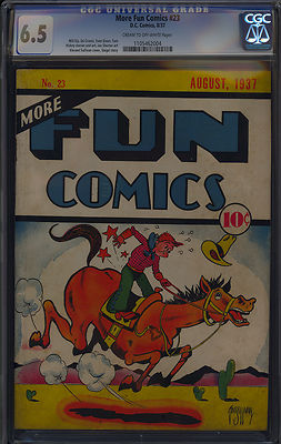 More Fun Comics 23 Nice Unrestored Platinum Age DC 1937 CGC 65