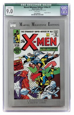 Marvel Comics Milestone Edition XMen 1 1991 Signed Jack Kirby CGC 90