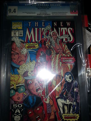 The New Mutants 98 CGC Graded 94 WHITE Pages 1st Deadpool