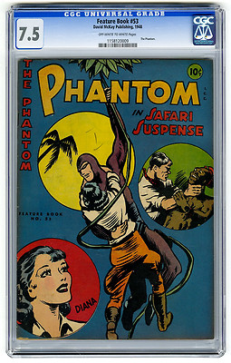 Feature Book 53 CGC 75 OWW The Phantom David McKay Golden Age Comic