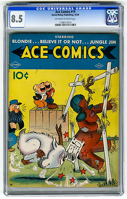 Ace Comics 19 CGC 85 SINGLE HIGHEST Captain  the Kids David McKay Golden Age
