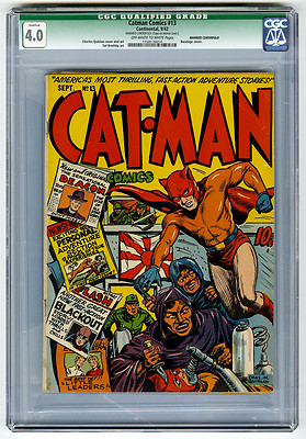 Catman Comics 13 CGC 40 SCARCE OWW Bondage WWII Continental Golden Age Comic