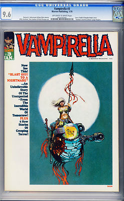 VAMPIRELLA 3 CGC 96 NM Warren 1970 OffWhite to White Pages