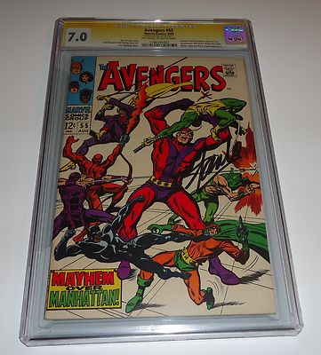 AVENGERS 55 CGC SS 701ST ULTRONSIGNED BY STAN LEEOWWHITE PAGES21968