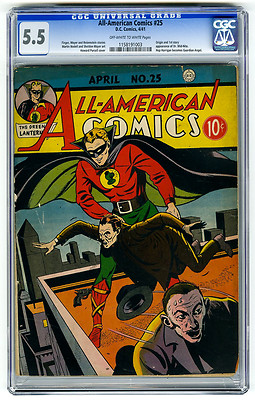 AllAmerican Comics 25 CGC 55 OWW Green Lantern DC Golden Age Comic JSA