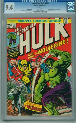 Incredible Hulk 181 CGC 94 NM WP 1st  Appearance Wolverine 